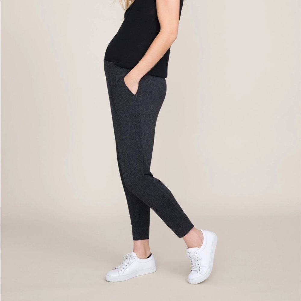 Hatch maternity jogger pants- dark grey